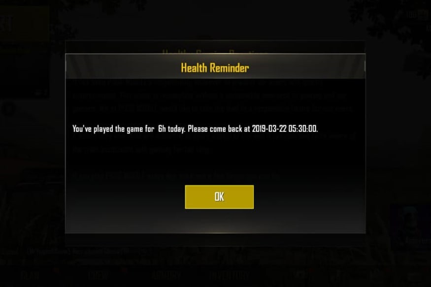 YOU HAVE REACHED OUR DAILY HEALTHY GAMING LIMIT.PLEASE BACK ONLINE